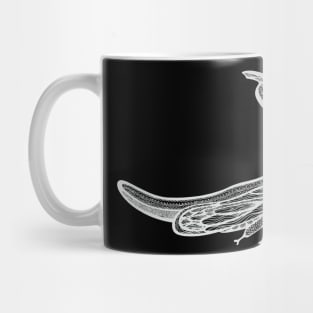 Treehopper Ink Art - cool bug design - on black Mug